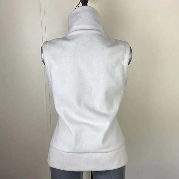 Bench beige cream white fleece High collar high neck fuzzy vest size medium - Picture 3 of 14